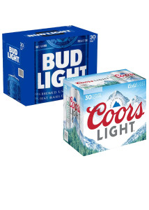 30 Pack - 12 Oz Budweiser or Coor's 